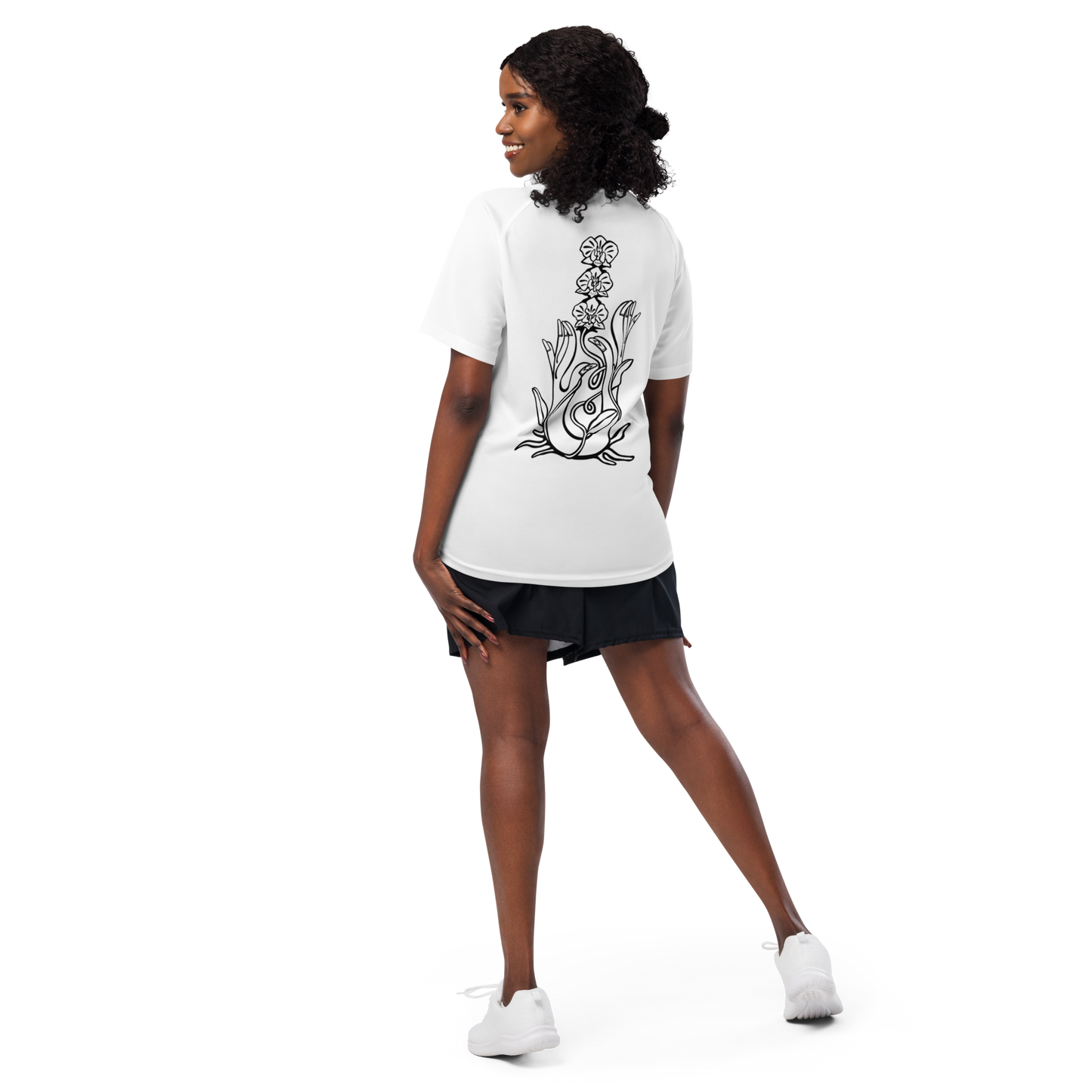 Sports t-shirt Unisex - Orchid White/Black