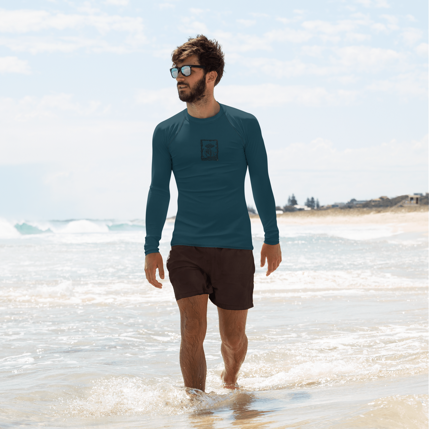 Men's Rashie - Mushroom Sea Blue