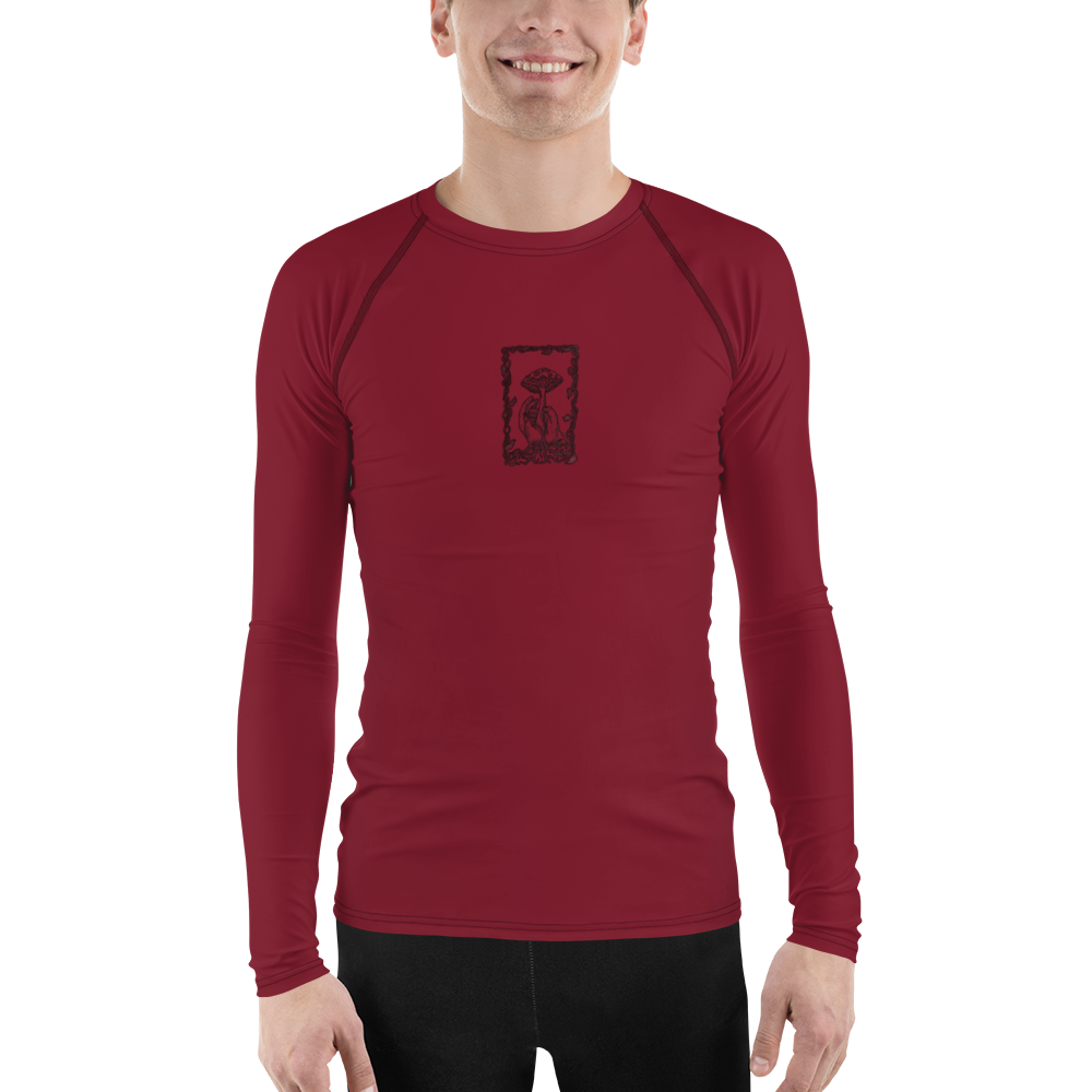 Men's Rashie - Mushroom Burgundy