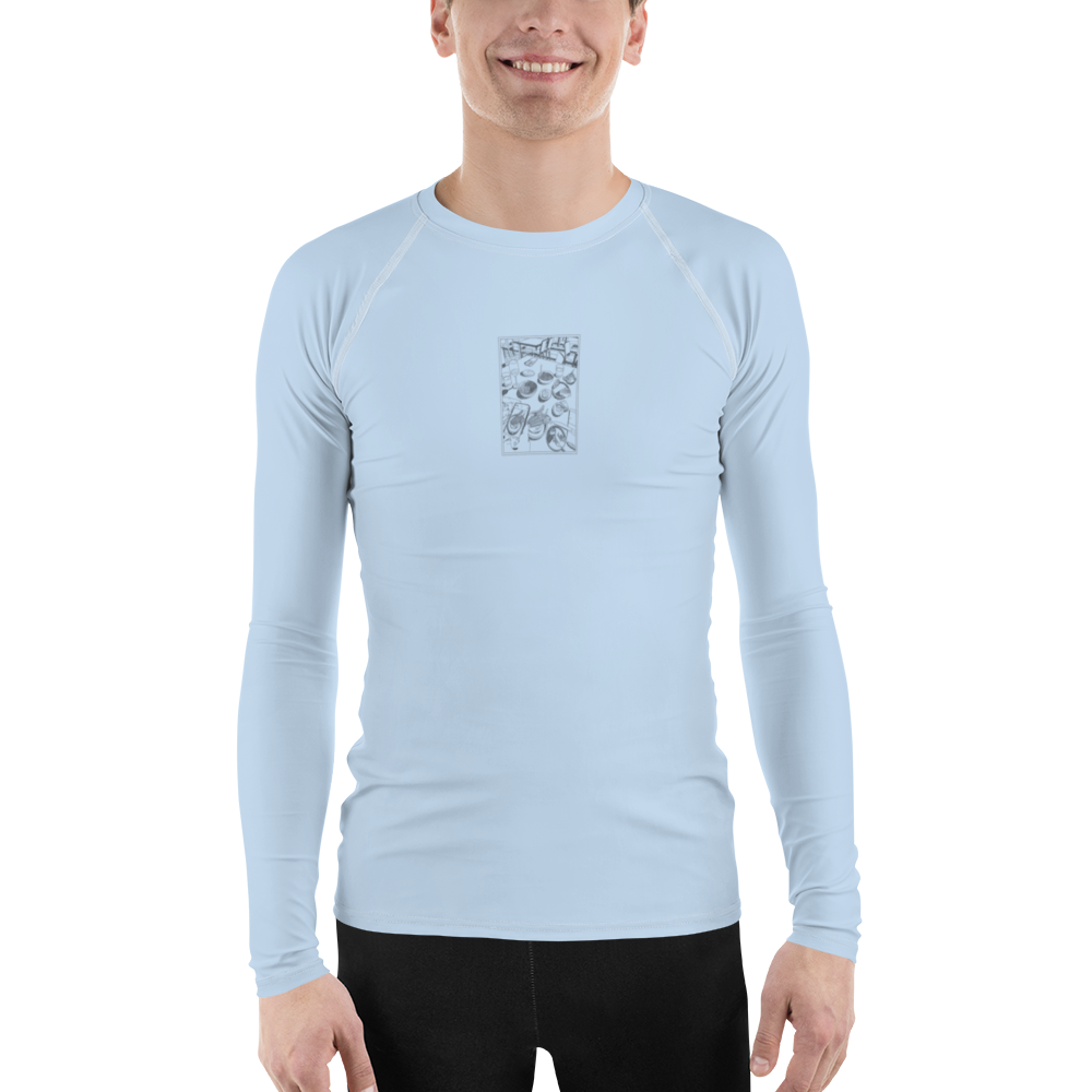 Men's Rashie - Dinner Light Blue