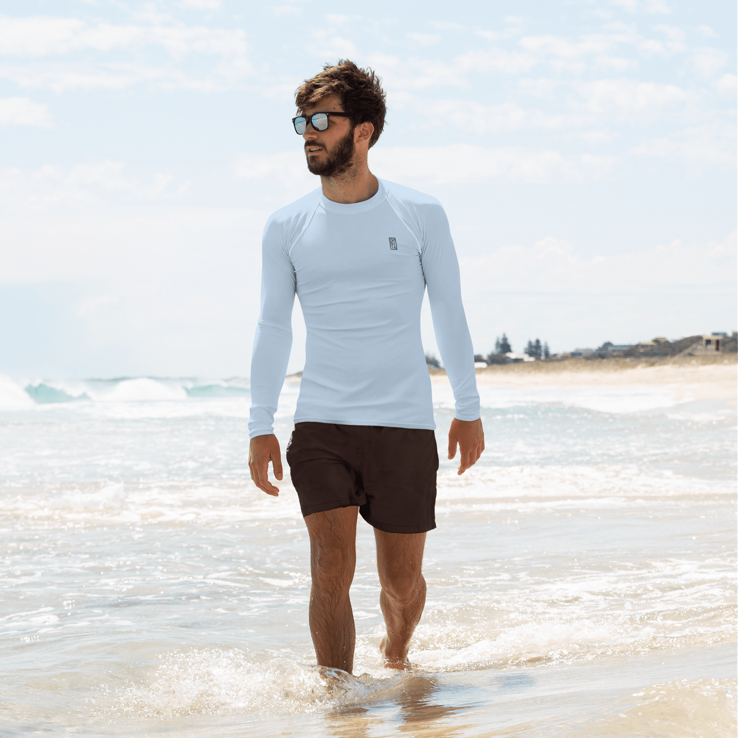 Men's Rashie - Bønita Light Blue