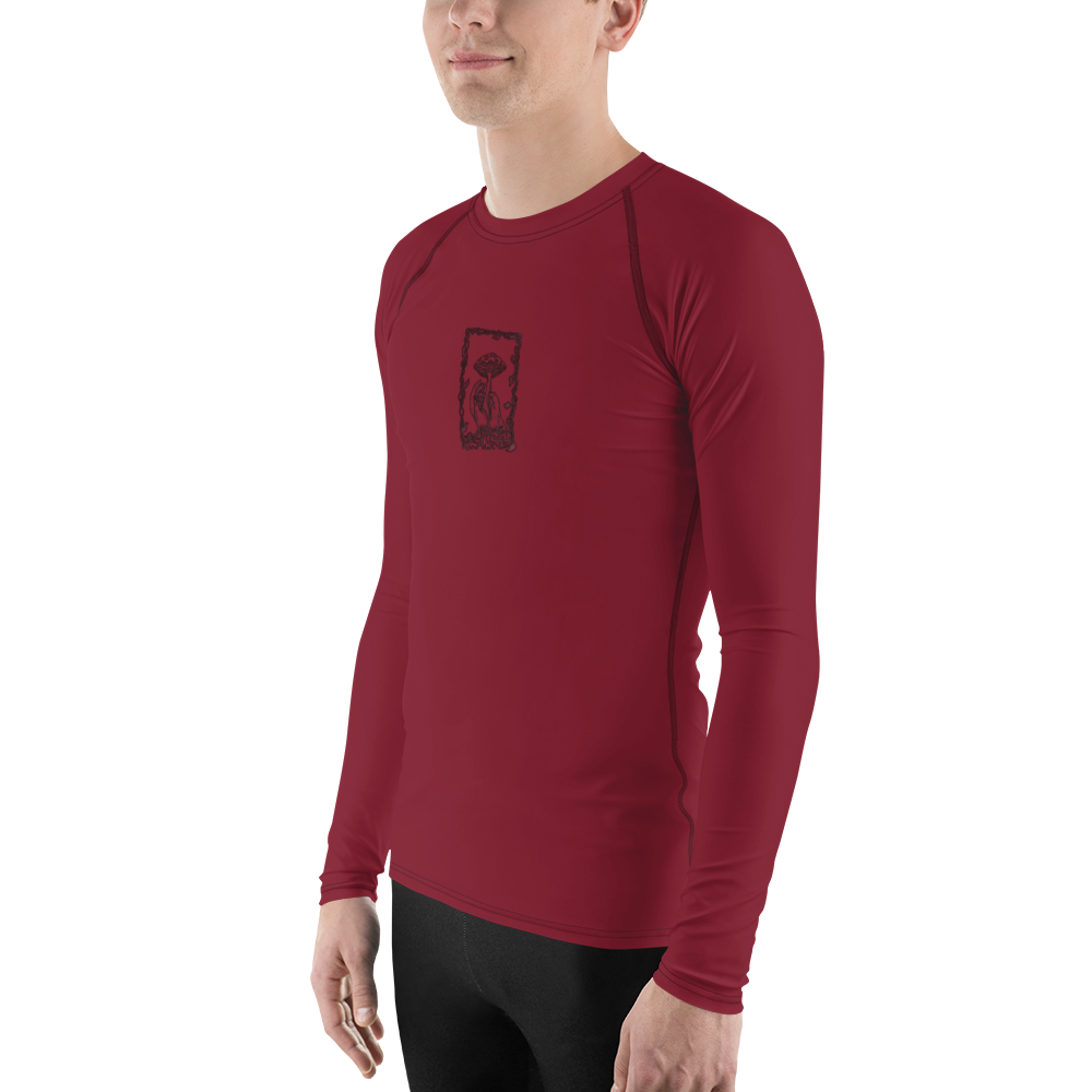 Men's Rashie - Mushroom Burgundy