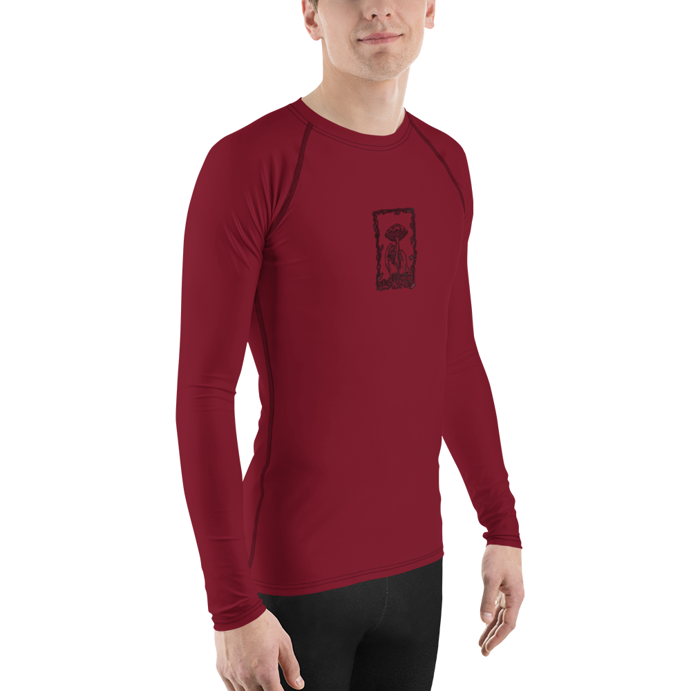 Men's Rashie - Mushroom Burgundy
