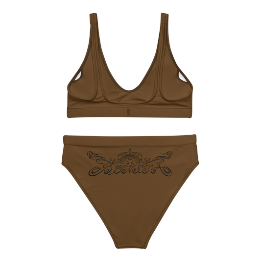 Karleth high-waisted bikini - Brown