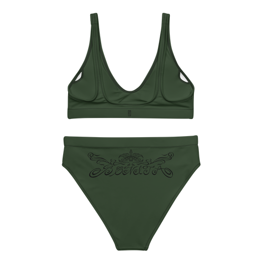 Karleth high-waisted bikini - Dark Green