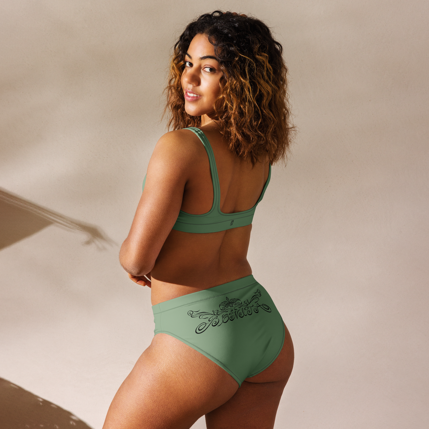 Karleth high-waisted bikini - Dust Green