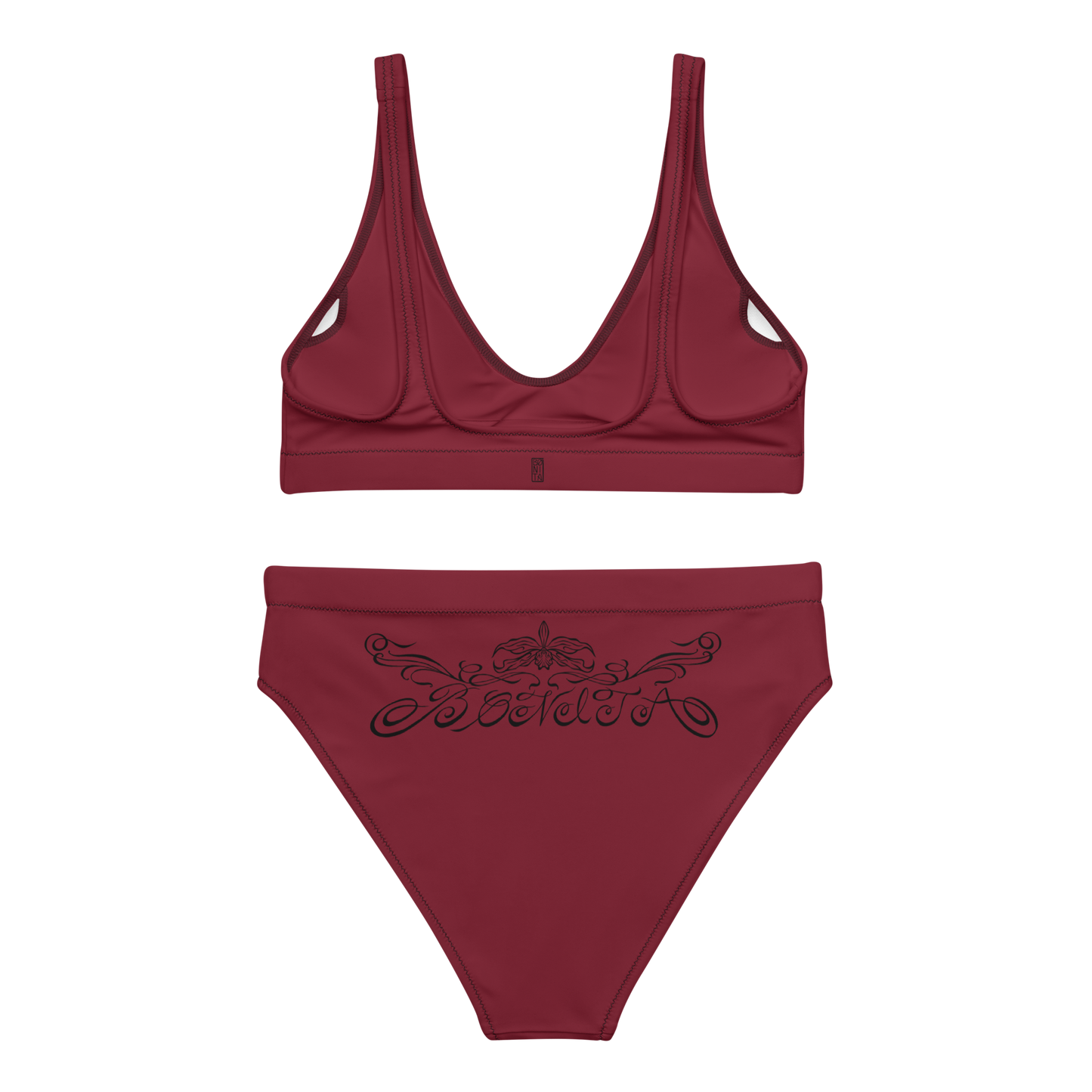 Karleth high-waisted bikini - Burgundy