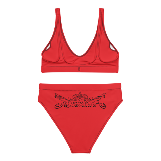 Karleth high-waisted bikini - Strawberry