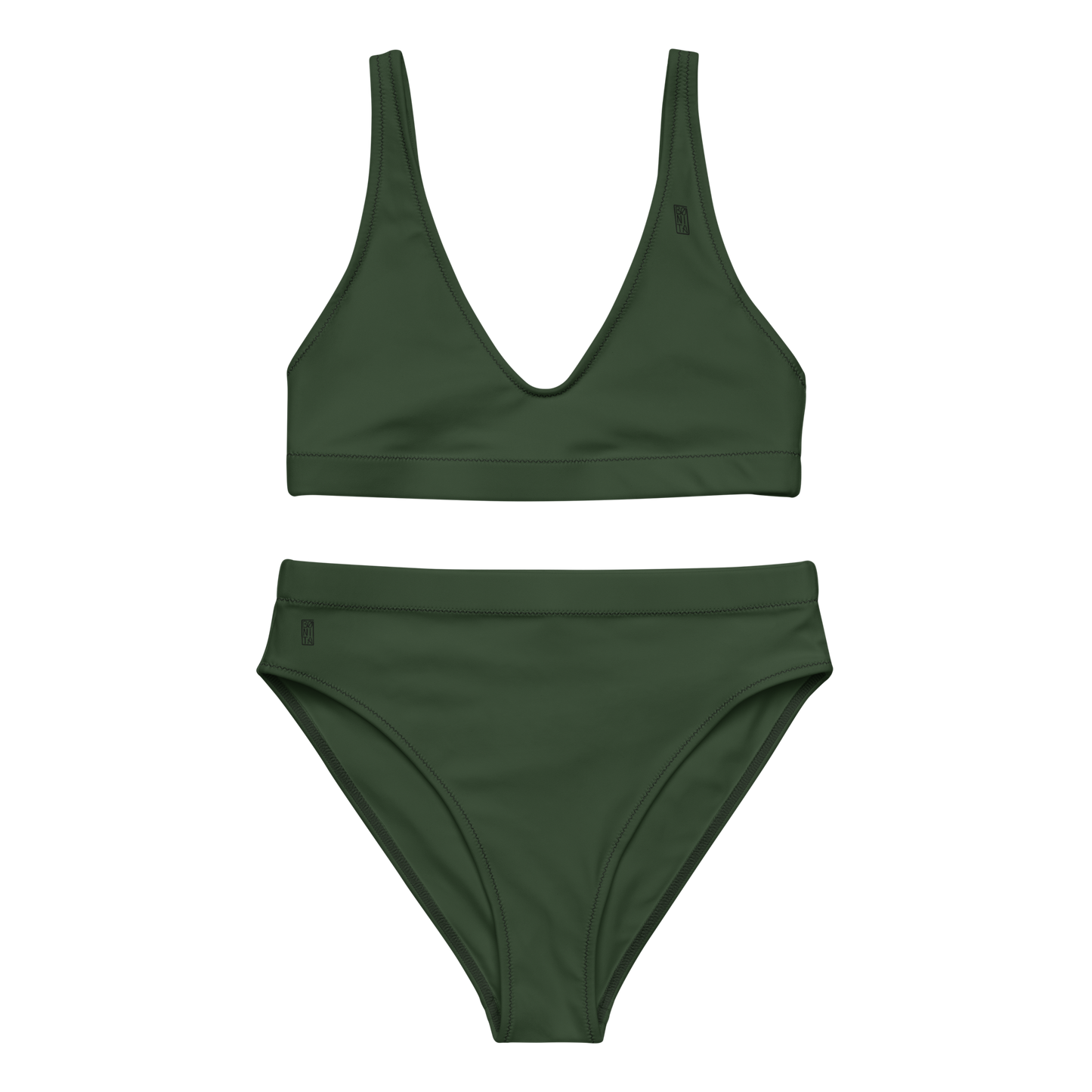 Karleth high-waisted bikini - Dark Green