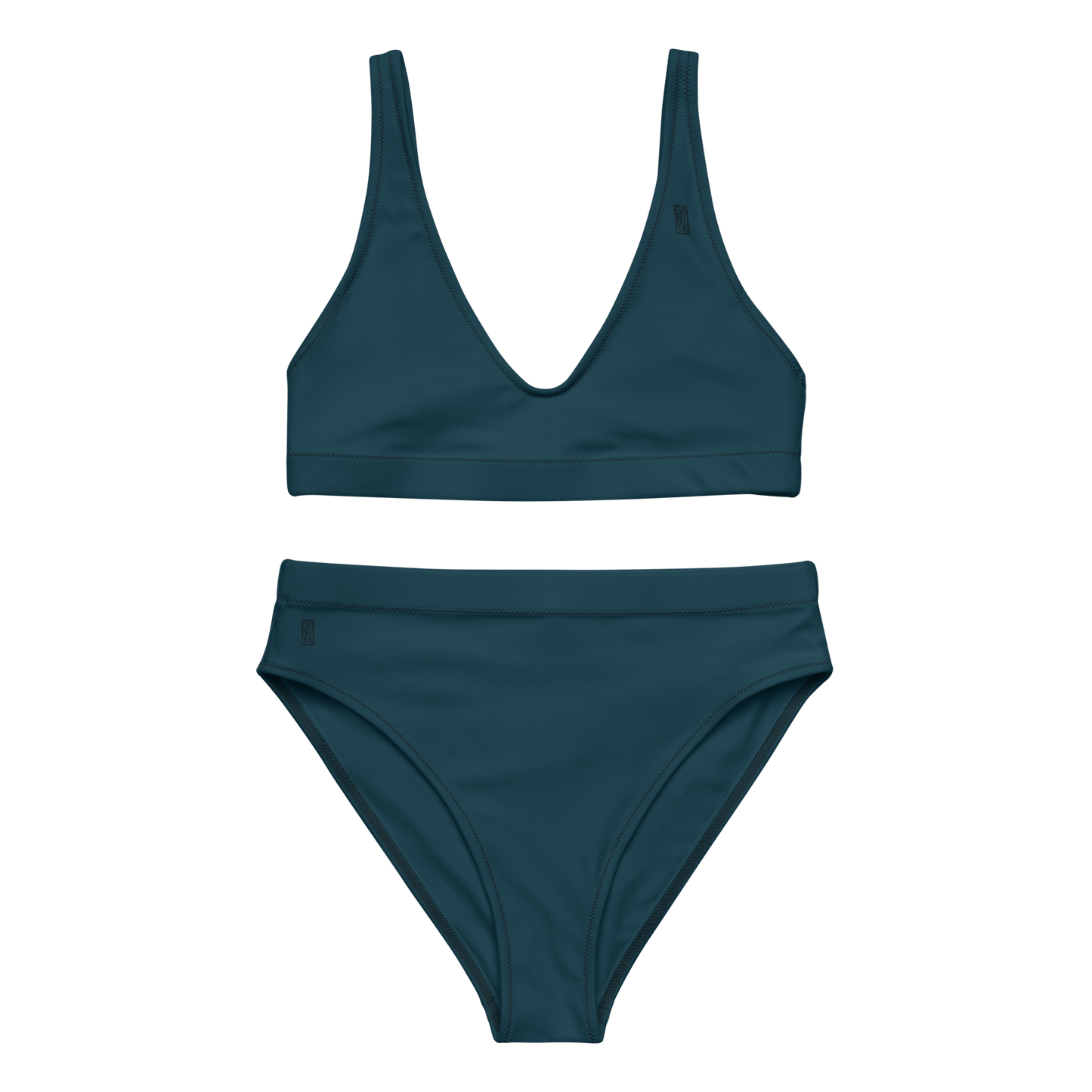 Karleth high-waisted bikini - Sea Blue