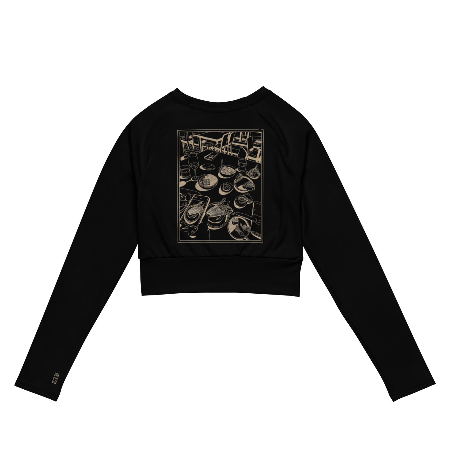 Cropped Rashguard Dinner - Black