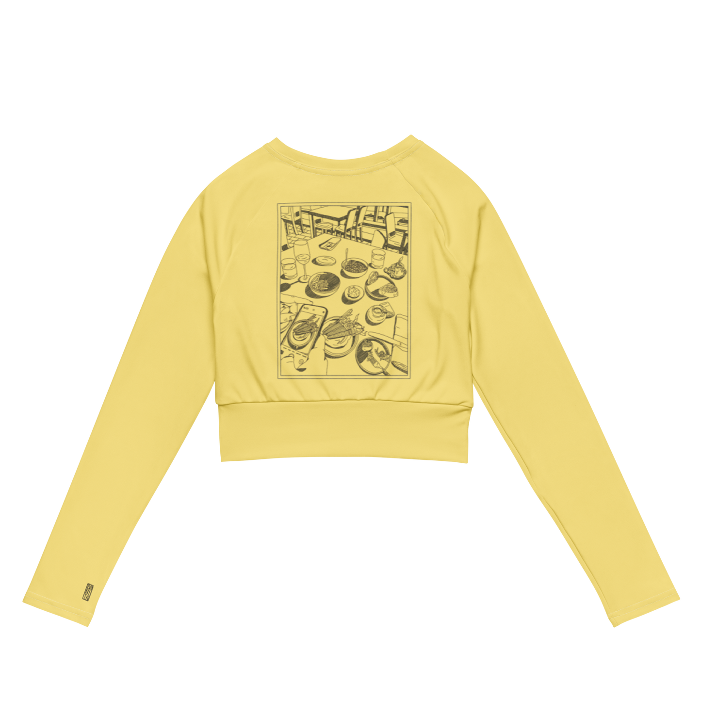 Cropped Rashguard Dinner - Yellow