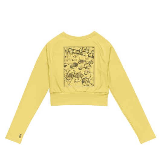 Cropped Rashguard Dinner - Yellow