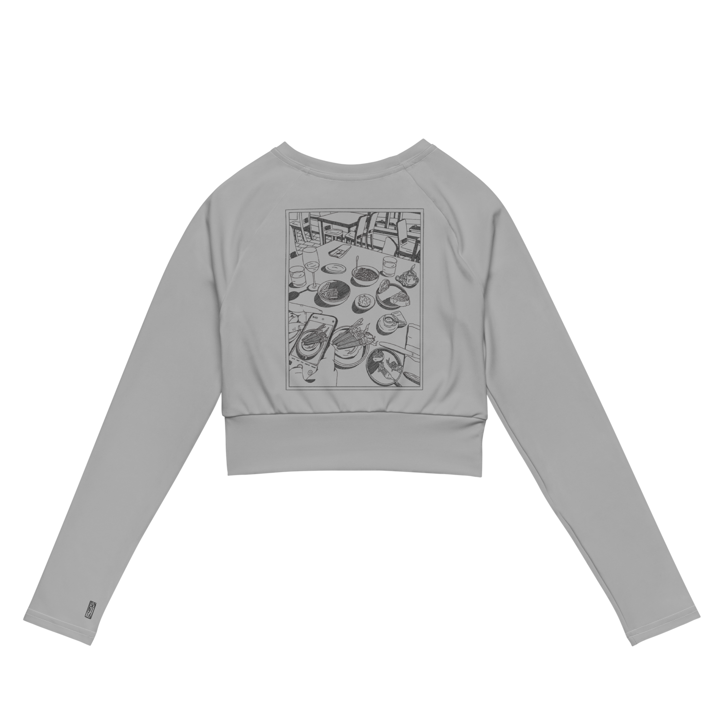 Cropped Rashguard Dinner - Grey