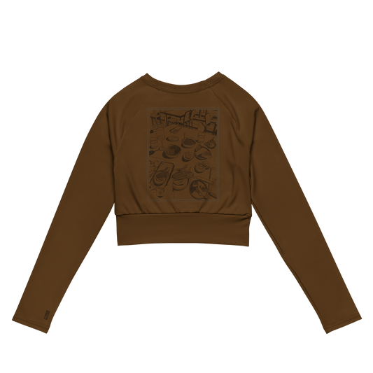 Cropped Rashguard Dinner - Brown