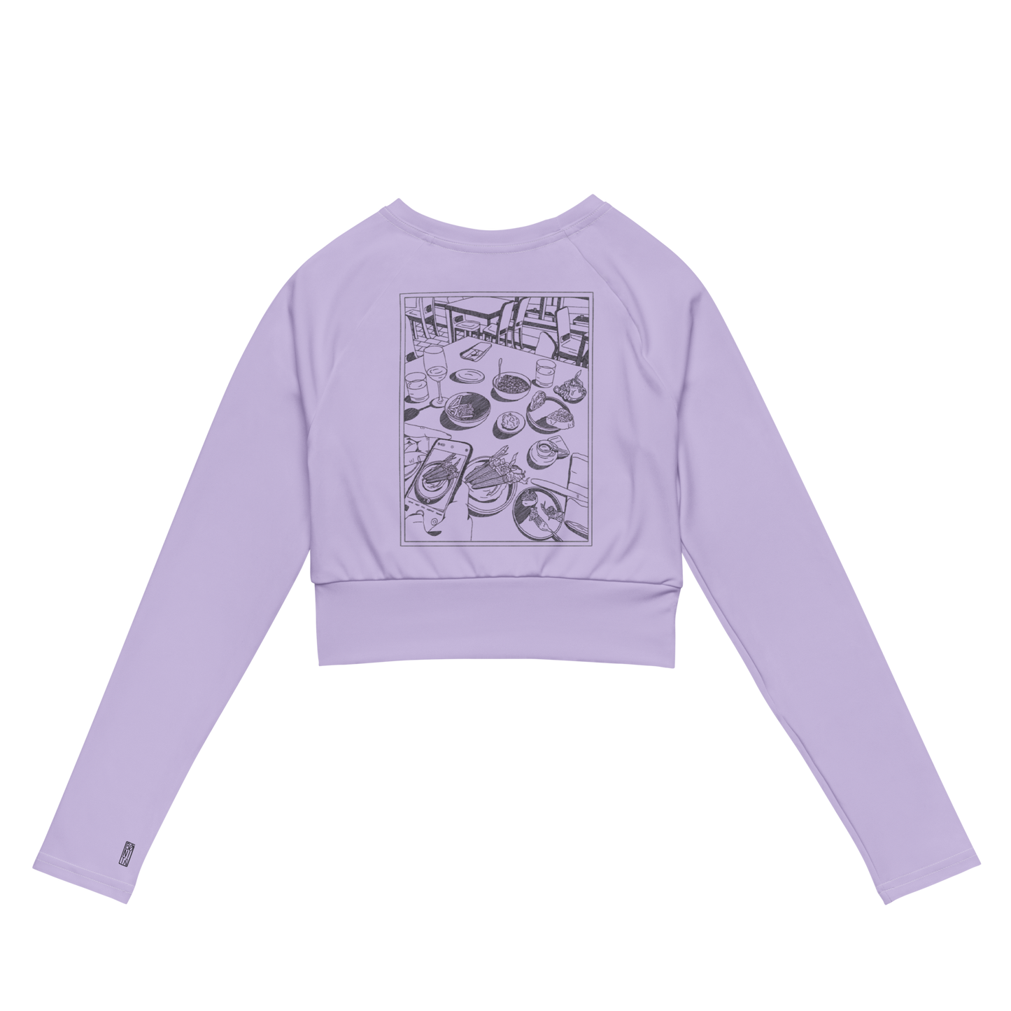 Cropped Rashguard Dinner - Lavender