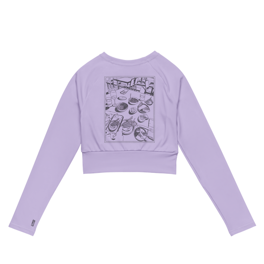 Cropped Rashguard Dinner - Lavender