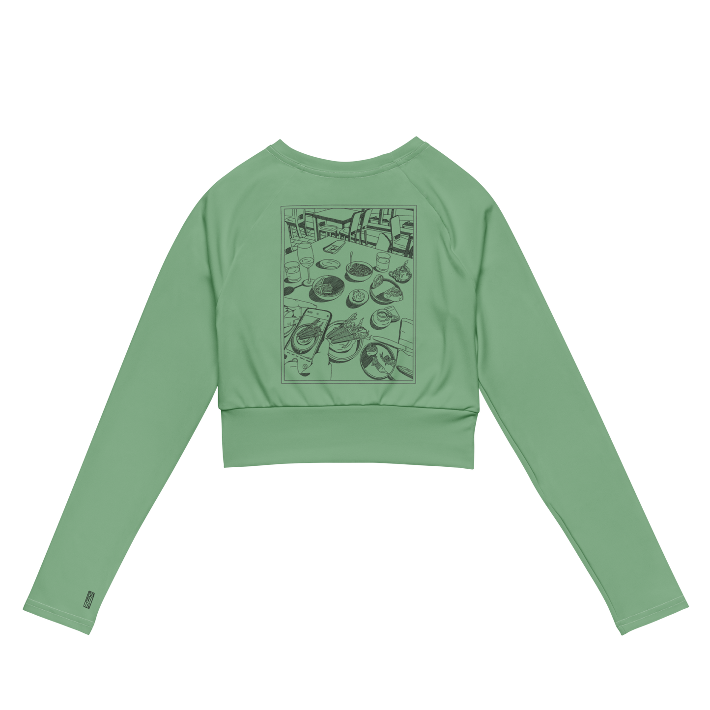 Cropped Rashguard Dinner - Light Green