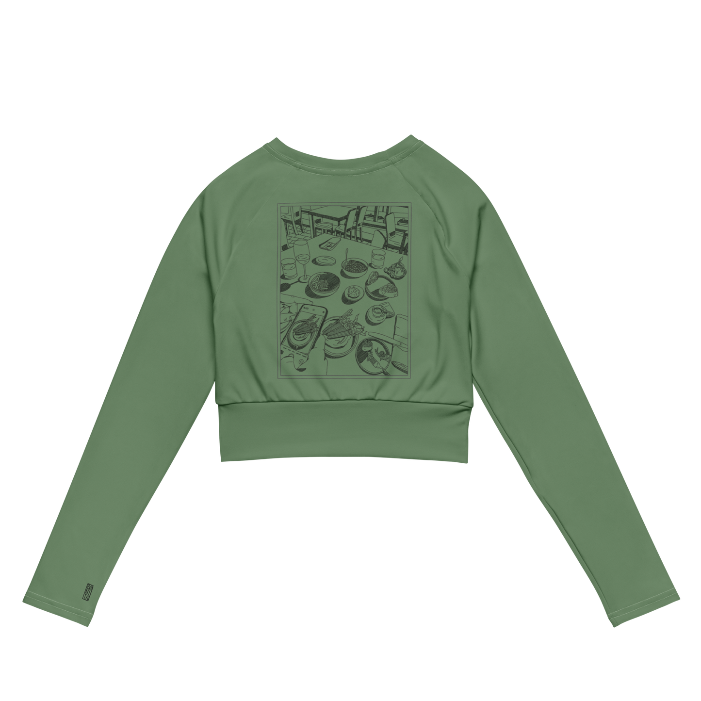 Cropped Rashguard Dinner - Dust Green