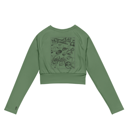 Cropped Rashguard Dinner - Dust Green