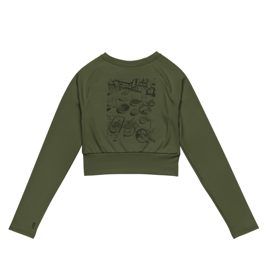 Cropped Rashguard Dinner - Green