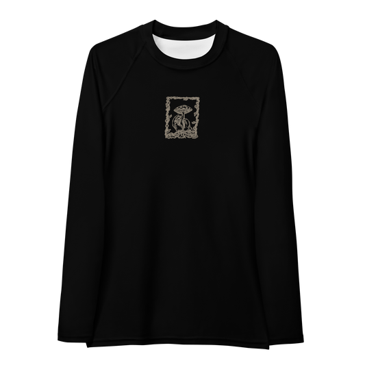 Women's Rashie - Mushroom Black