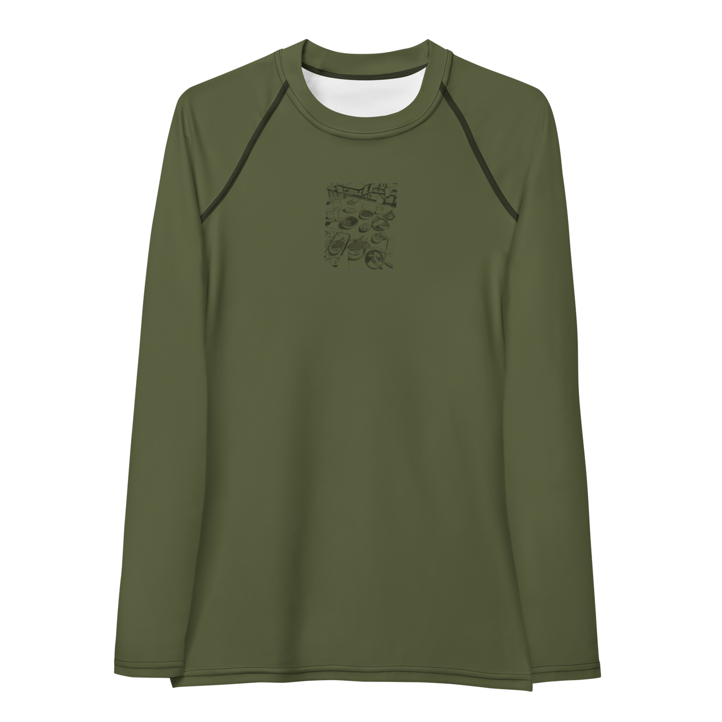 Women's Rashie - Dinner Green