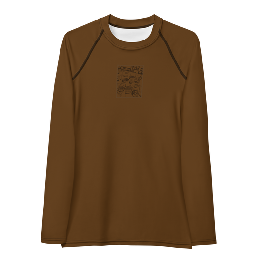 Women's Rashie - Dinner Brown