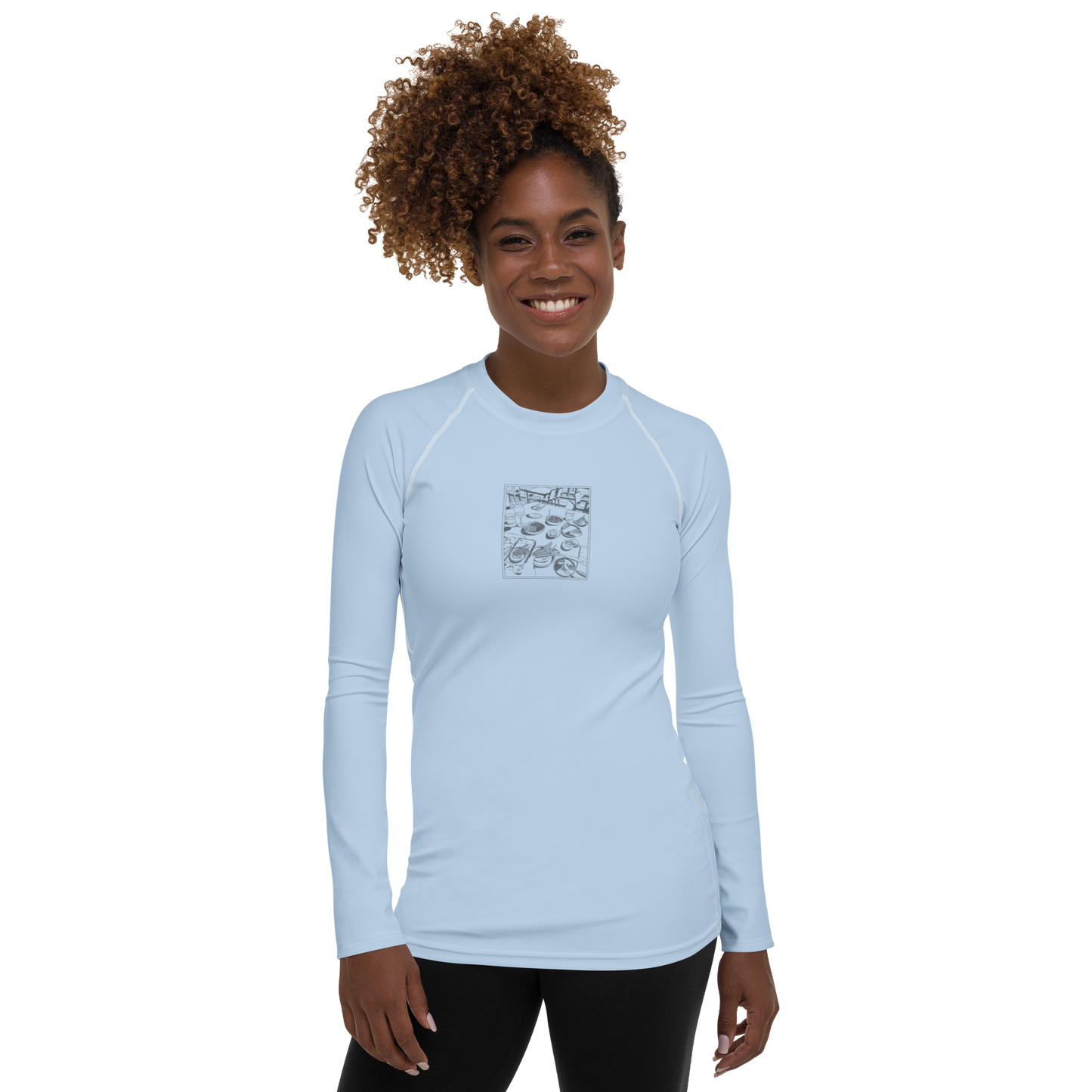 Women's Rashie - Dinner Light Blue