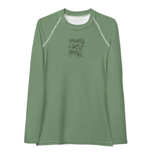 Women's Rashie - Dinner Dust Green