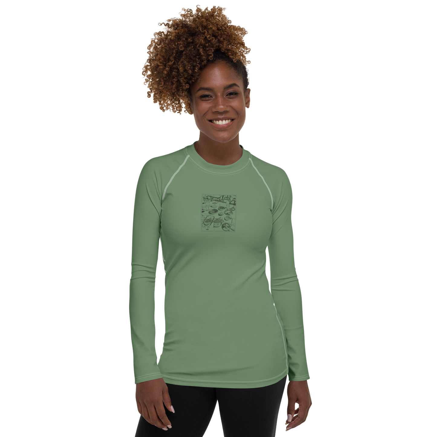 Women's Rashie - Dinner Dust Green