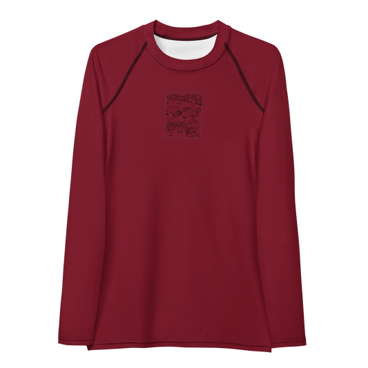 Women's Rashie - Dinner Burgundy