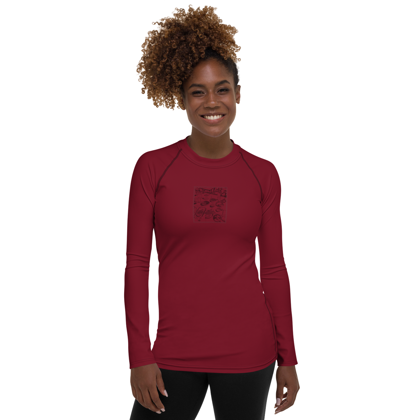 Women's Rashie - Dinner Burgundy