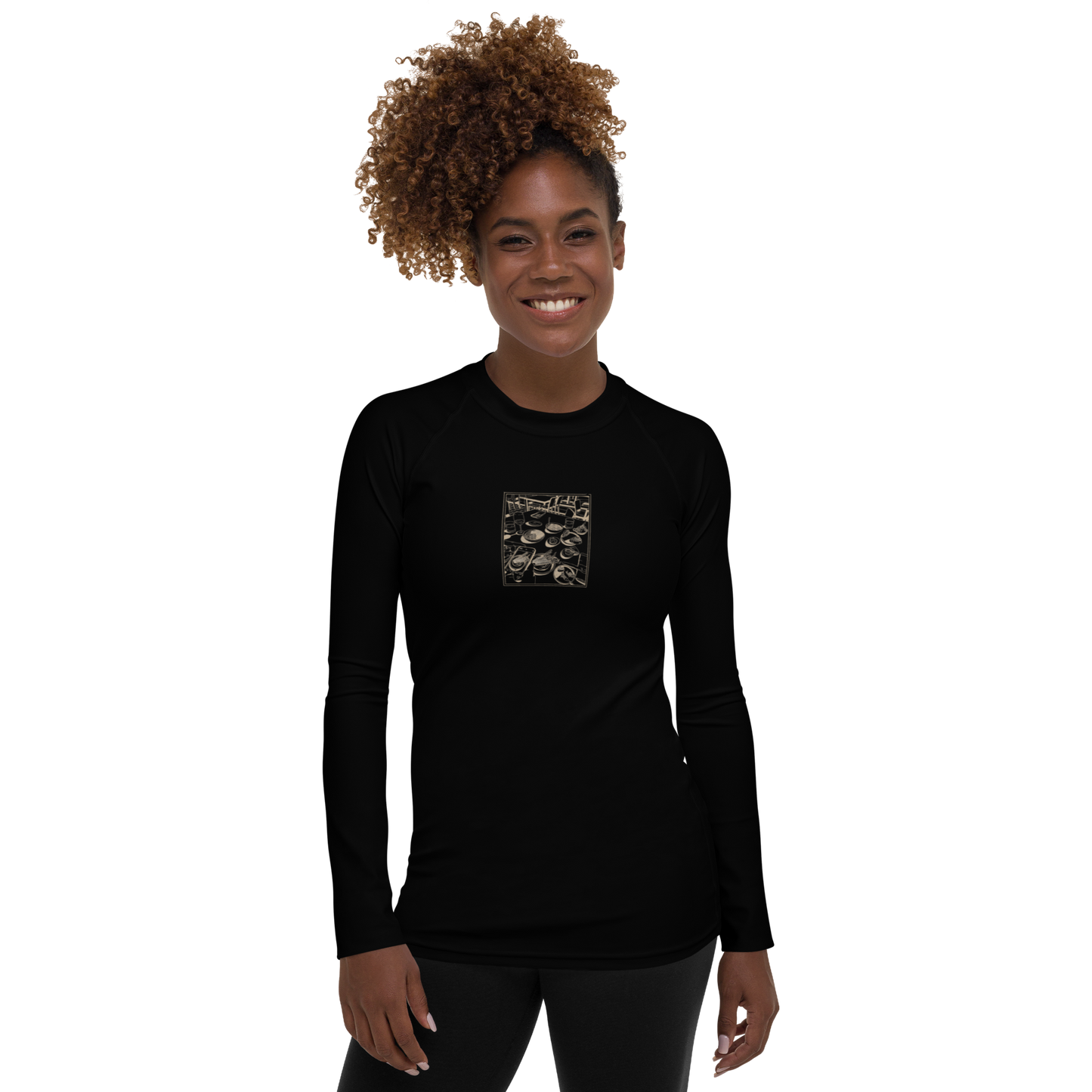Women's Rashie - Dinner Black