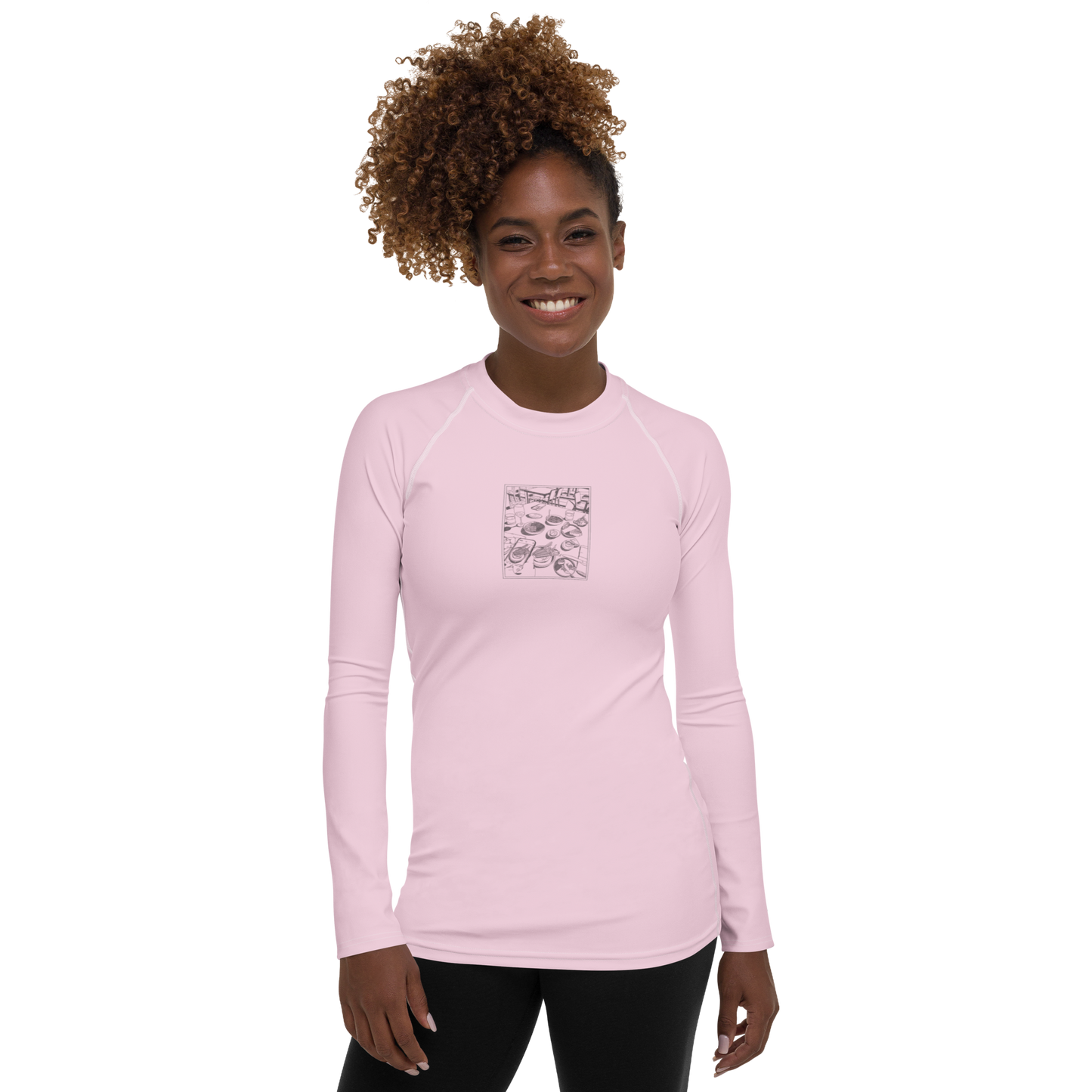 Women's Rashie - Dinner Light Pink