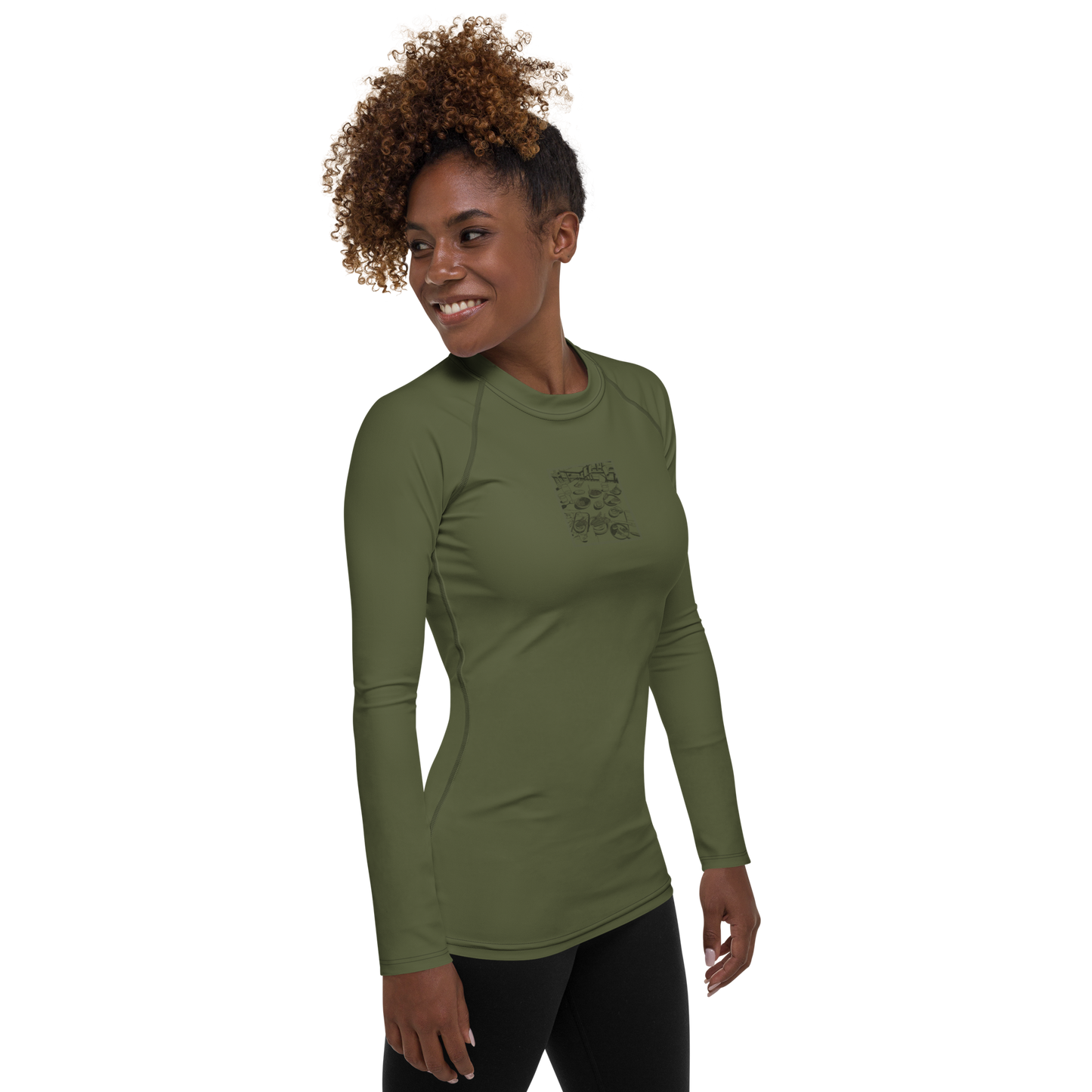 Women's Rashie - Dinner Green