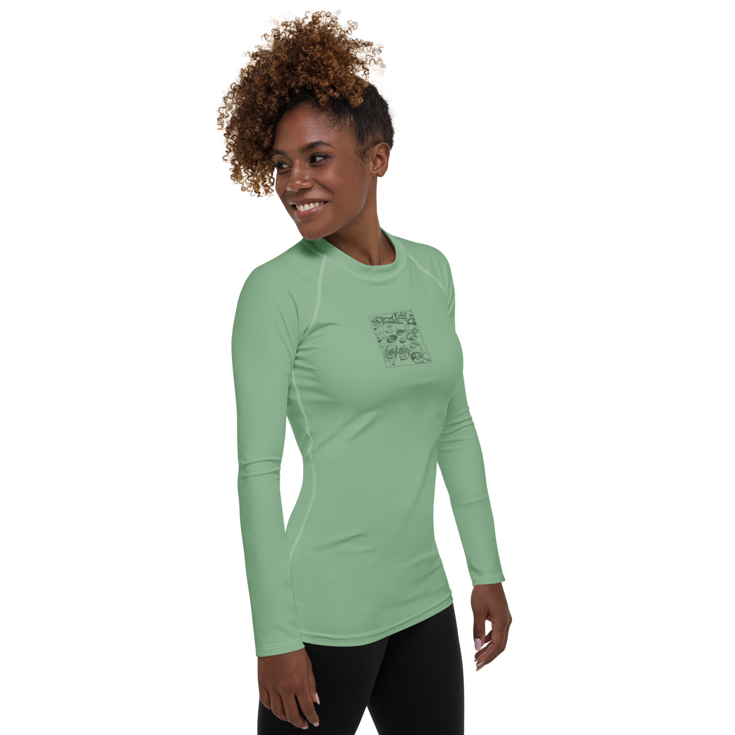 Women's Rashie - Dinner Light Green