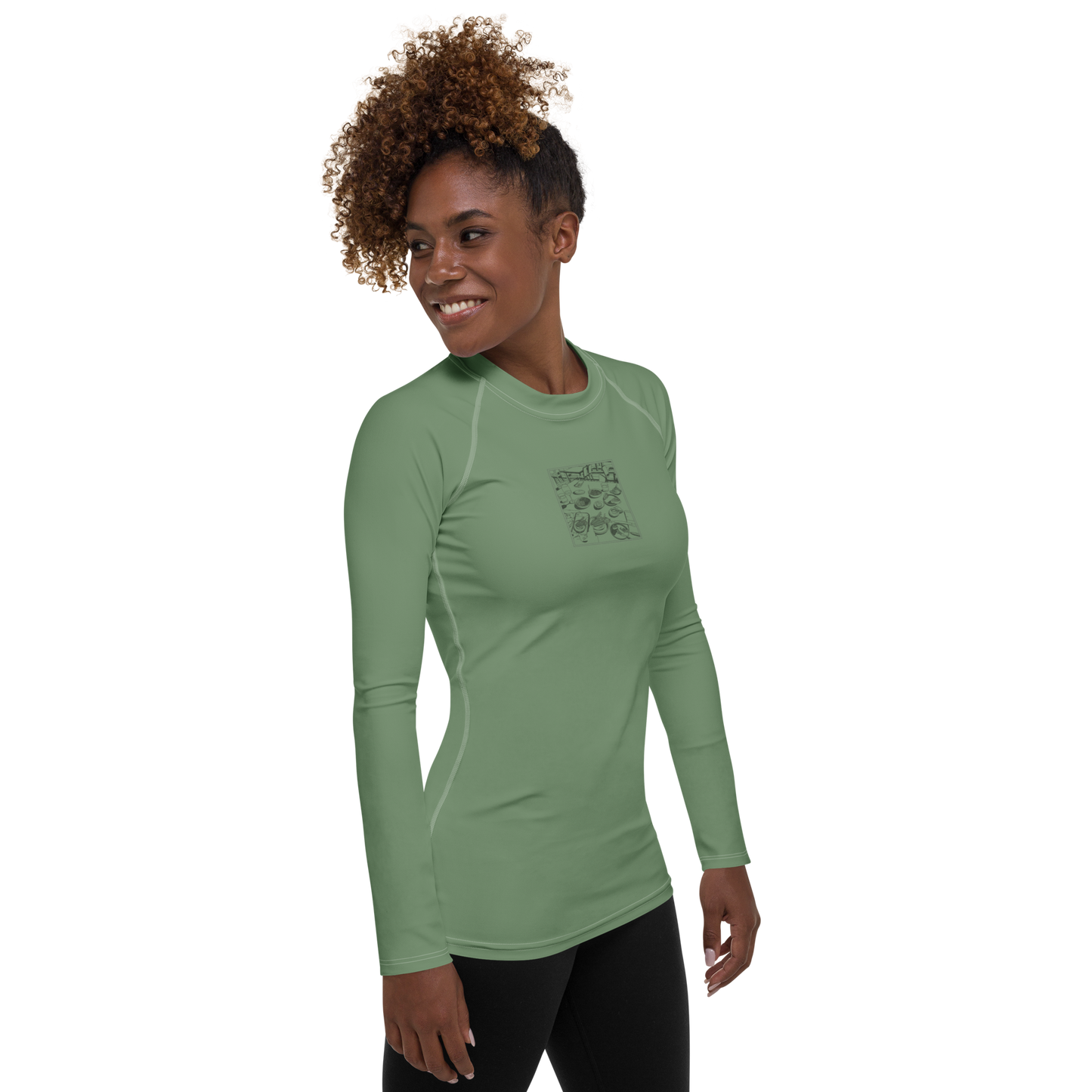 Women's Rashie - Dinner Dust Green