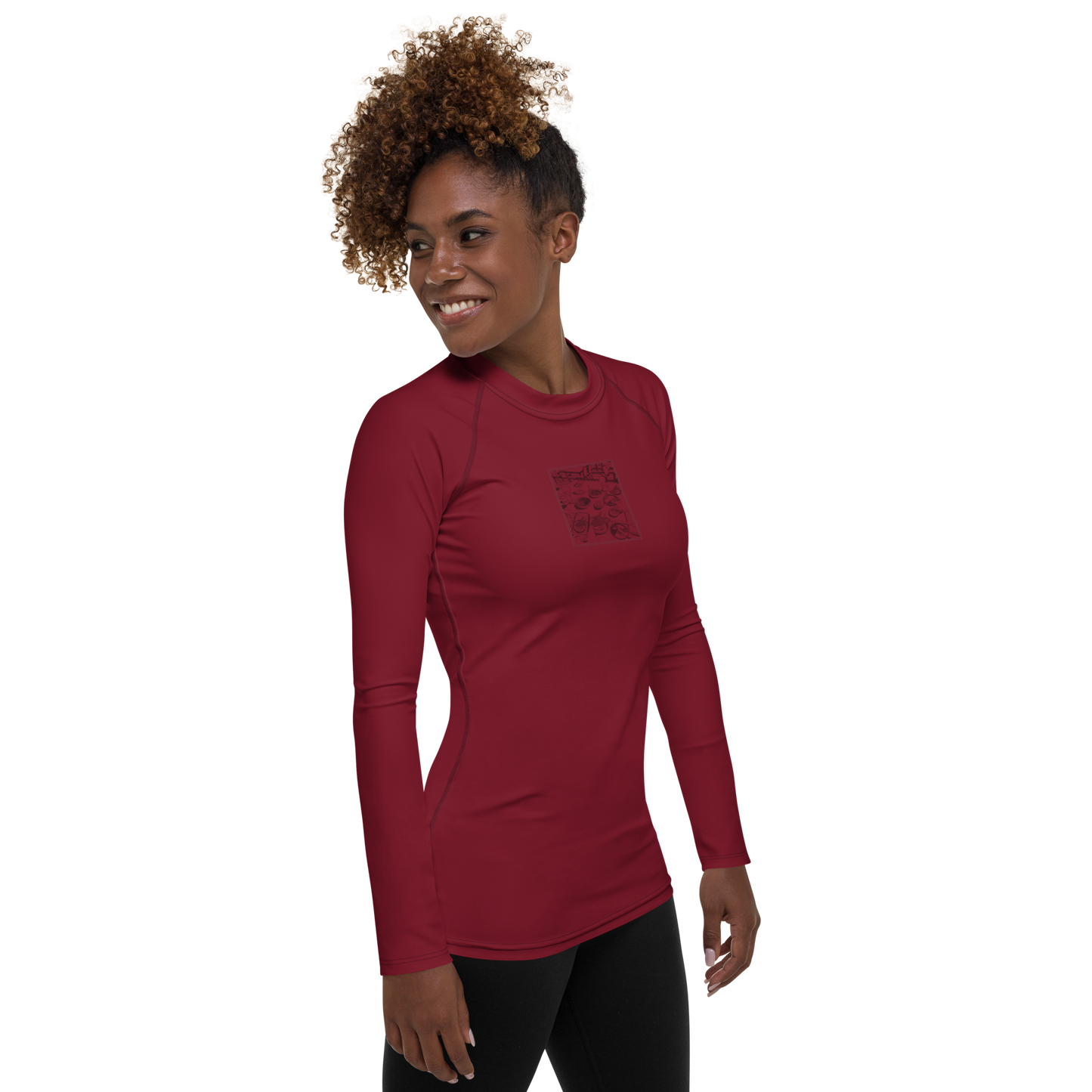 Women's Rashie - Dinner Burgundy