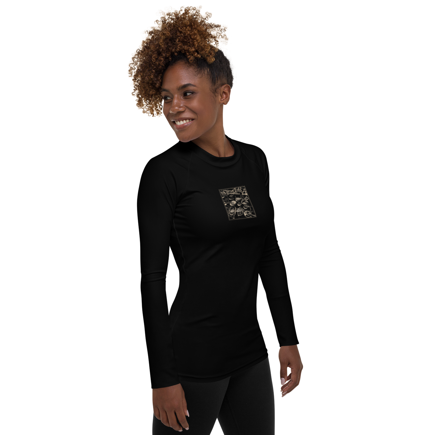 Women's Rashie - Dinner Black
