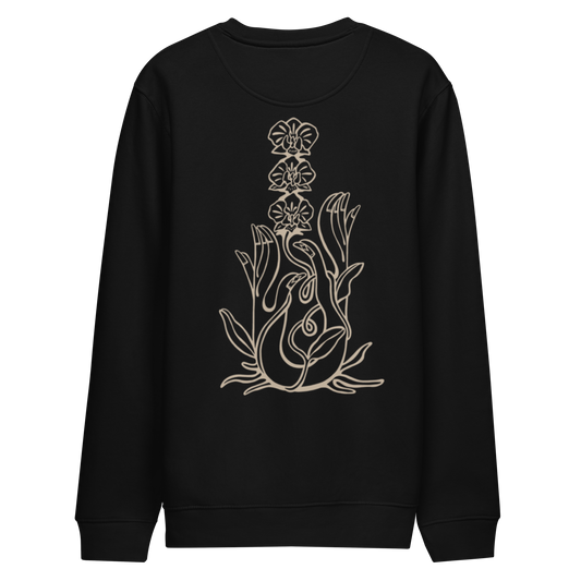 Karleth Orchid Unisex Sweatshirt - Black