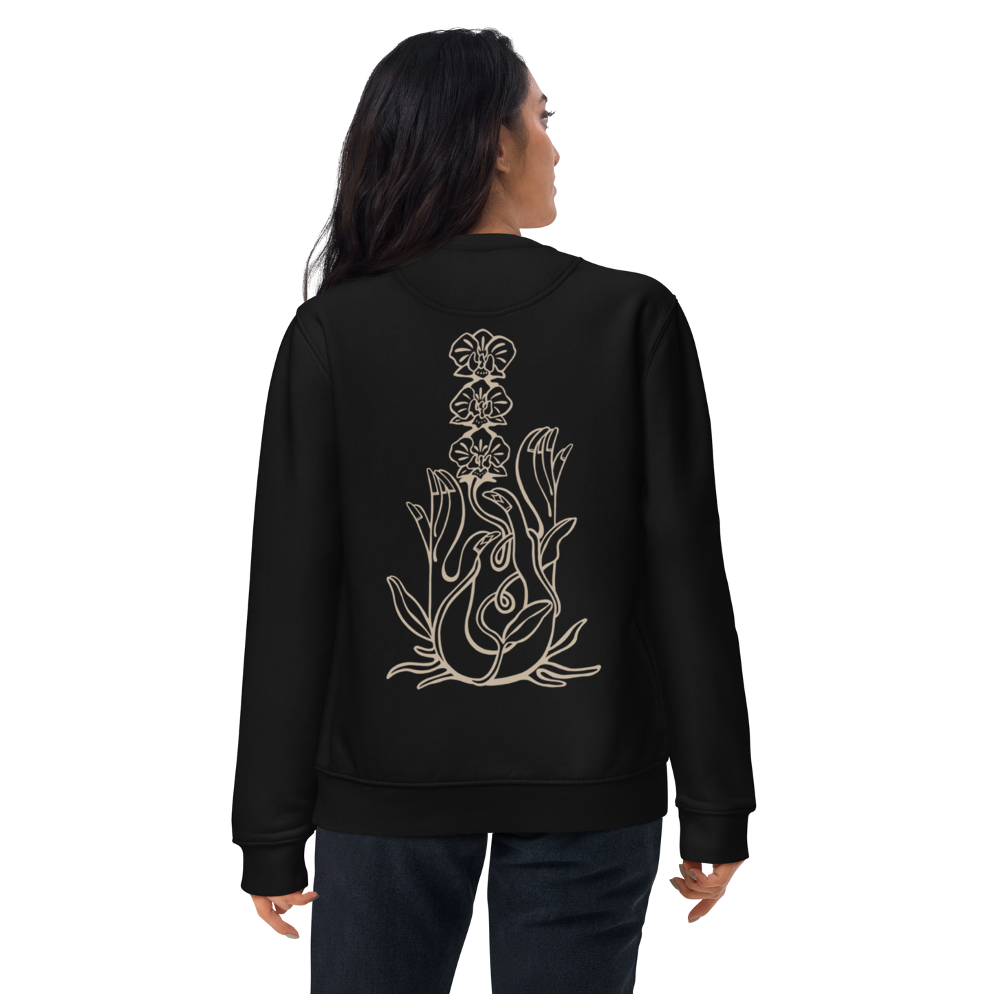 Karleth Orchid Unisex Sweatshirt - Black