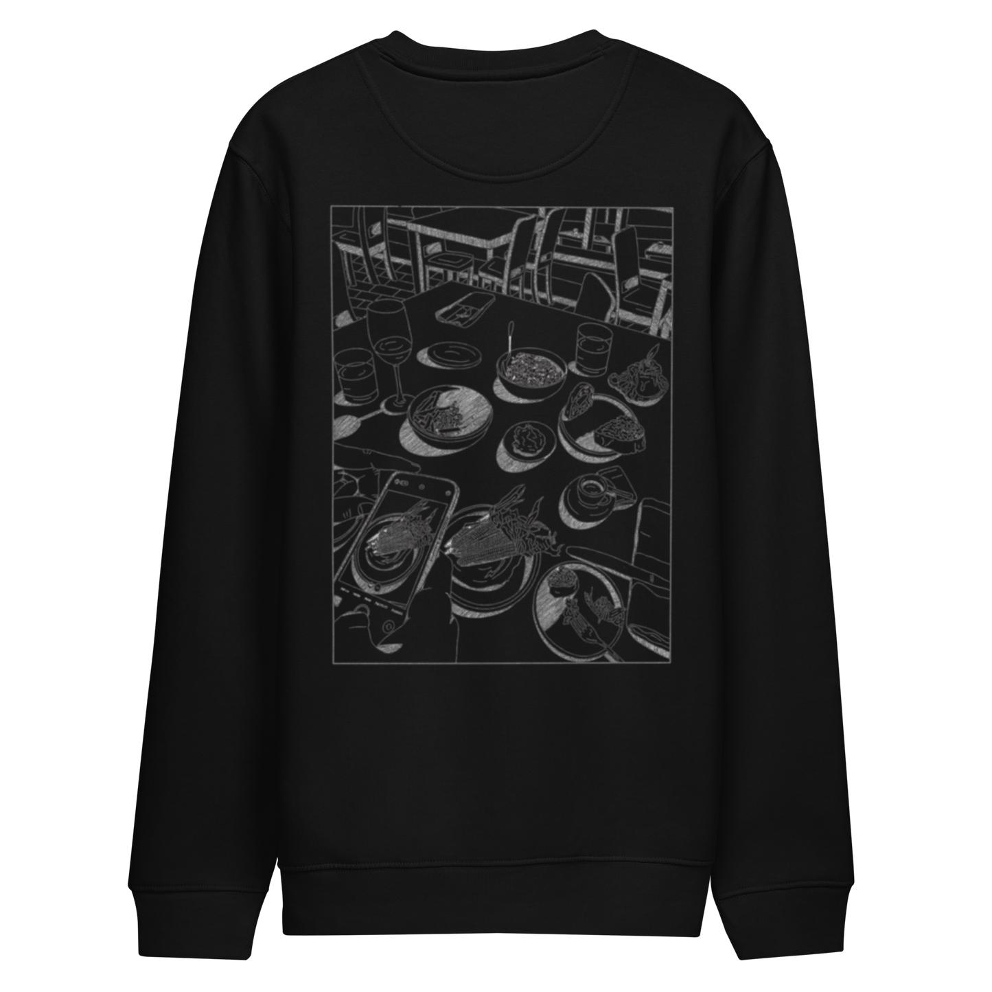 Karleth Dinner Unisex Sweatshirt - Black