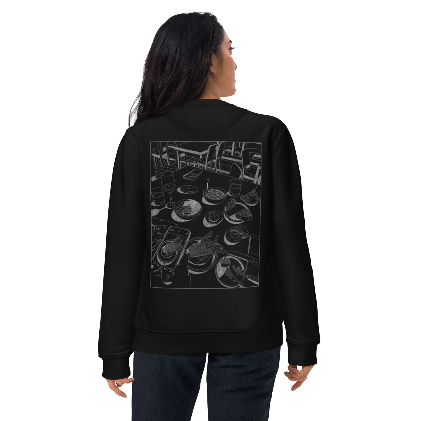 Karleth Dinner Unisex Sweatshirt - Black