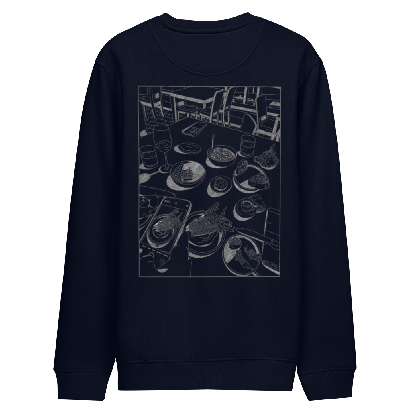 Karleth Dinner Unisex Sweatshirt - Navy blue