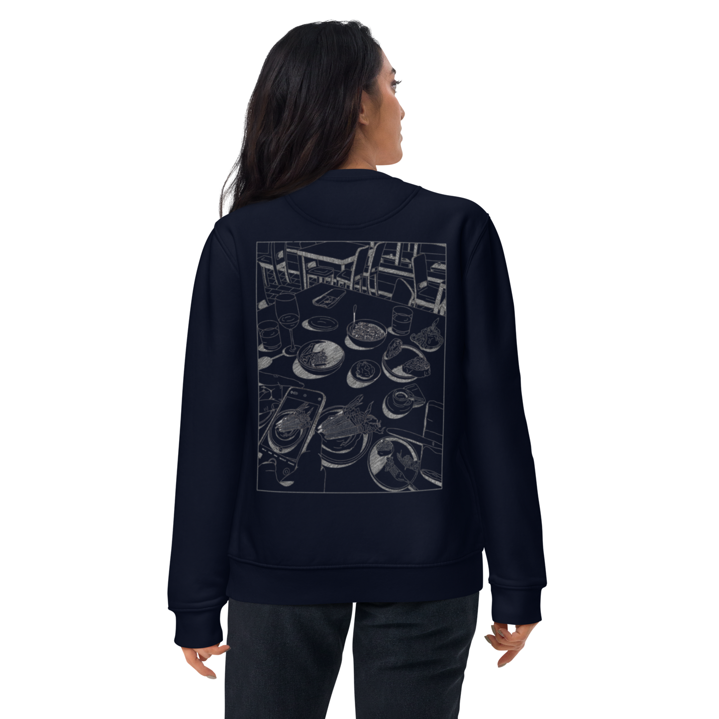 Karleth Dinner Unisex Sweatshirt - Navy blue