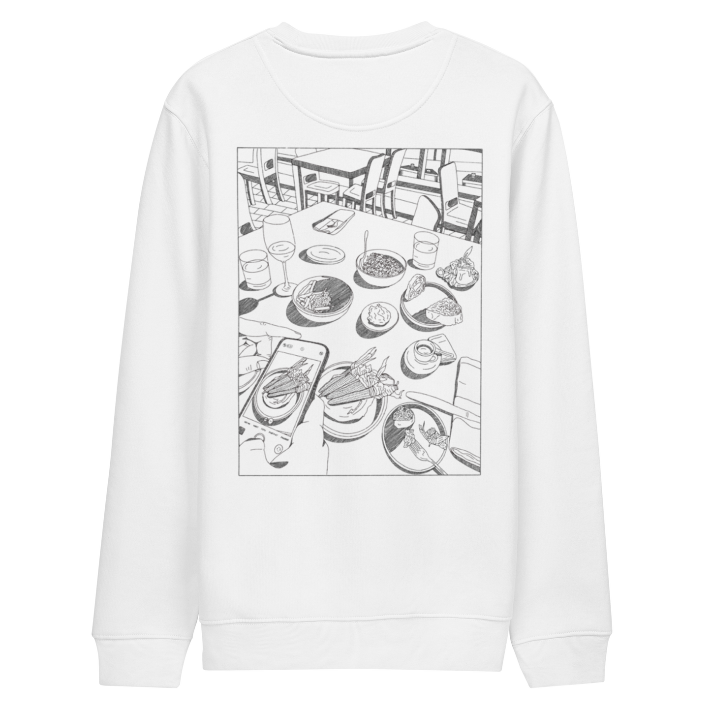 Karleth Dinner Unisex Sweatshirt - White