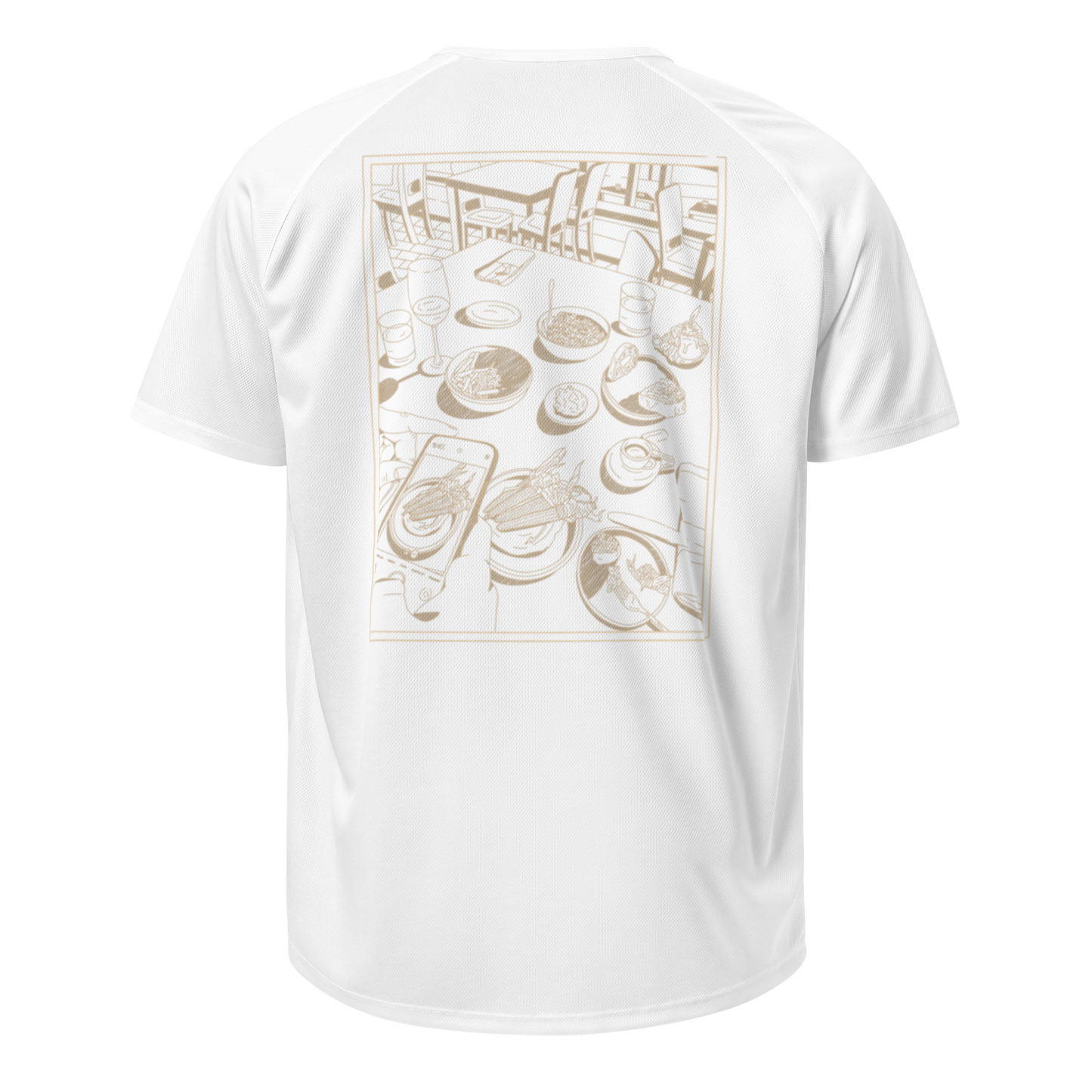 Sports t-shirt Unisex - Dinner White